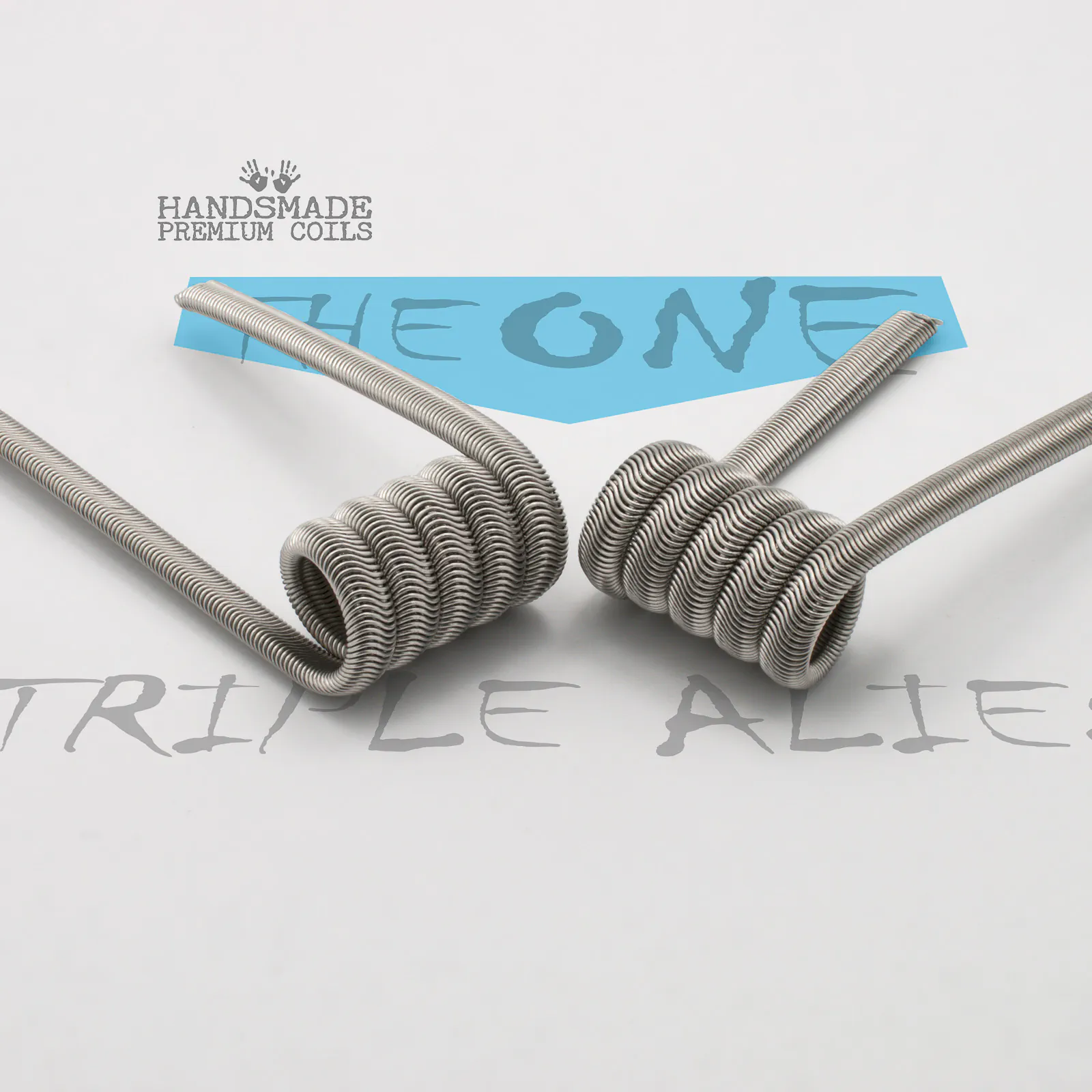 Blue-themed triple Alien vape coil for high-performance builds.