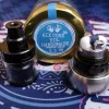 Handmade premium vape coil installed by user in vape device.